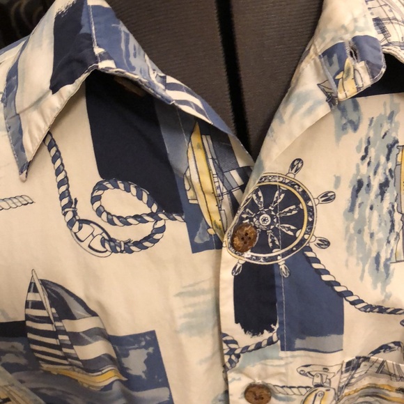 Men’s Casual Button Down, Roundtree & Yorke Short Sleeve Size Small - Picture 5 of 13